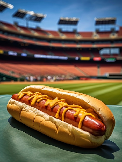 Hot dog at a stadium match